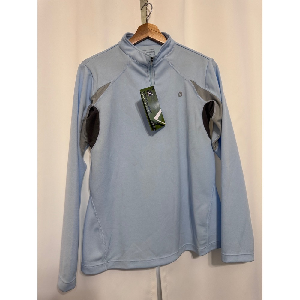 Vertical Limit Jackson Ladies Half-Zip Pullover Blue Grey S09325VL-0144 Large